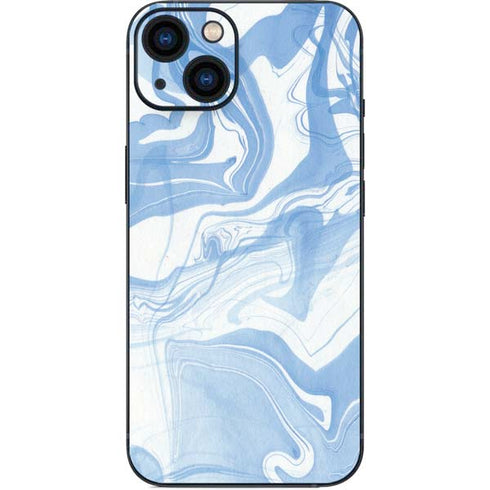 Blue Marbling iPhone 14 Plus Skin